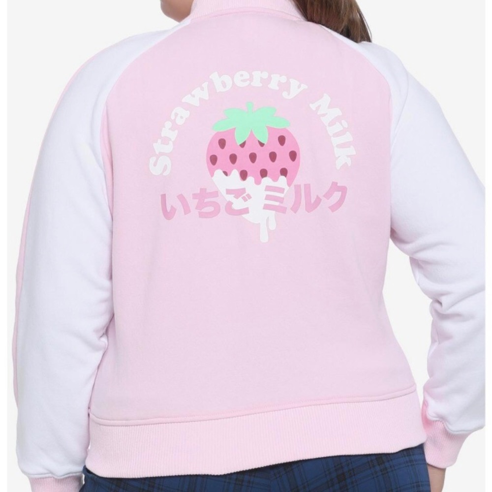 Strawberry Milk Girls Bomber Jacket Plus Size